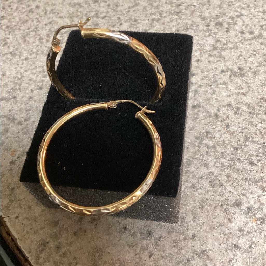14 Kt Gold Hoop Earrings
